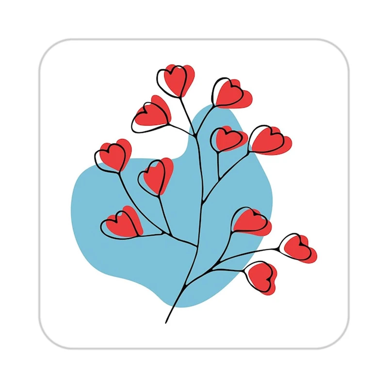 زیر لیوانی کاکتی طرح عاشقانه مدل mp38183