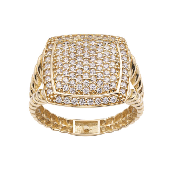 انگشتر طلا 18 عیار زنانه جواهری سون مدل 3345