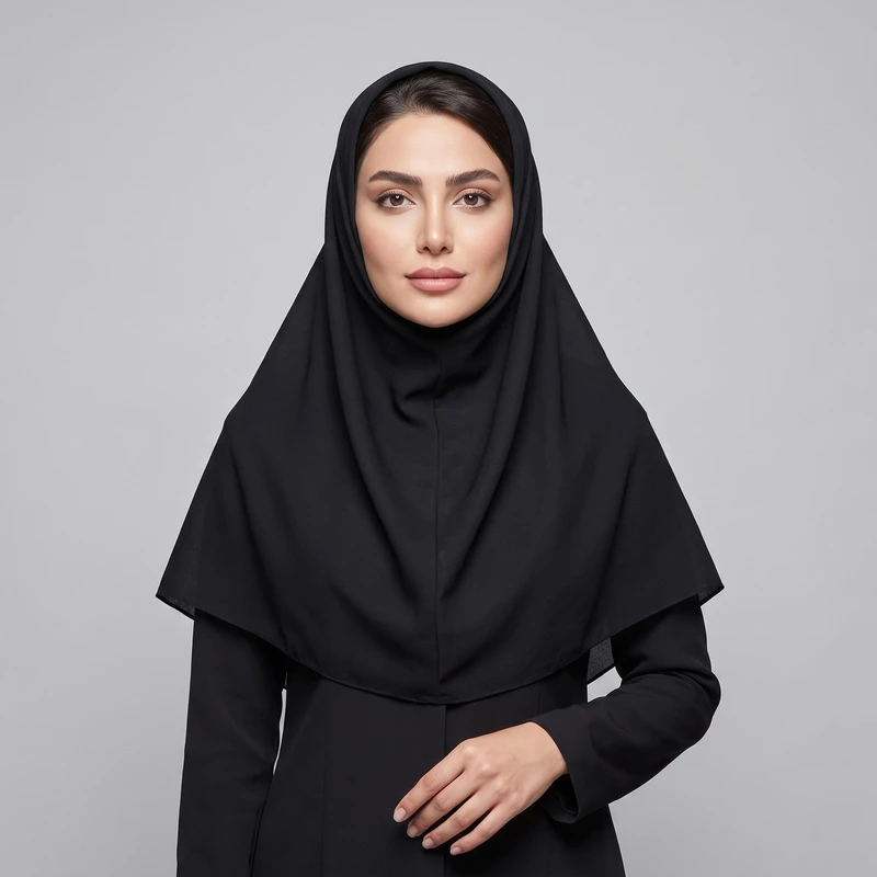 مقنعه بروجرد کد M-0001 سایز 90 سانتی متر