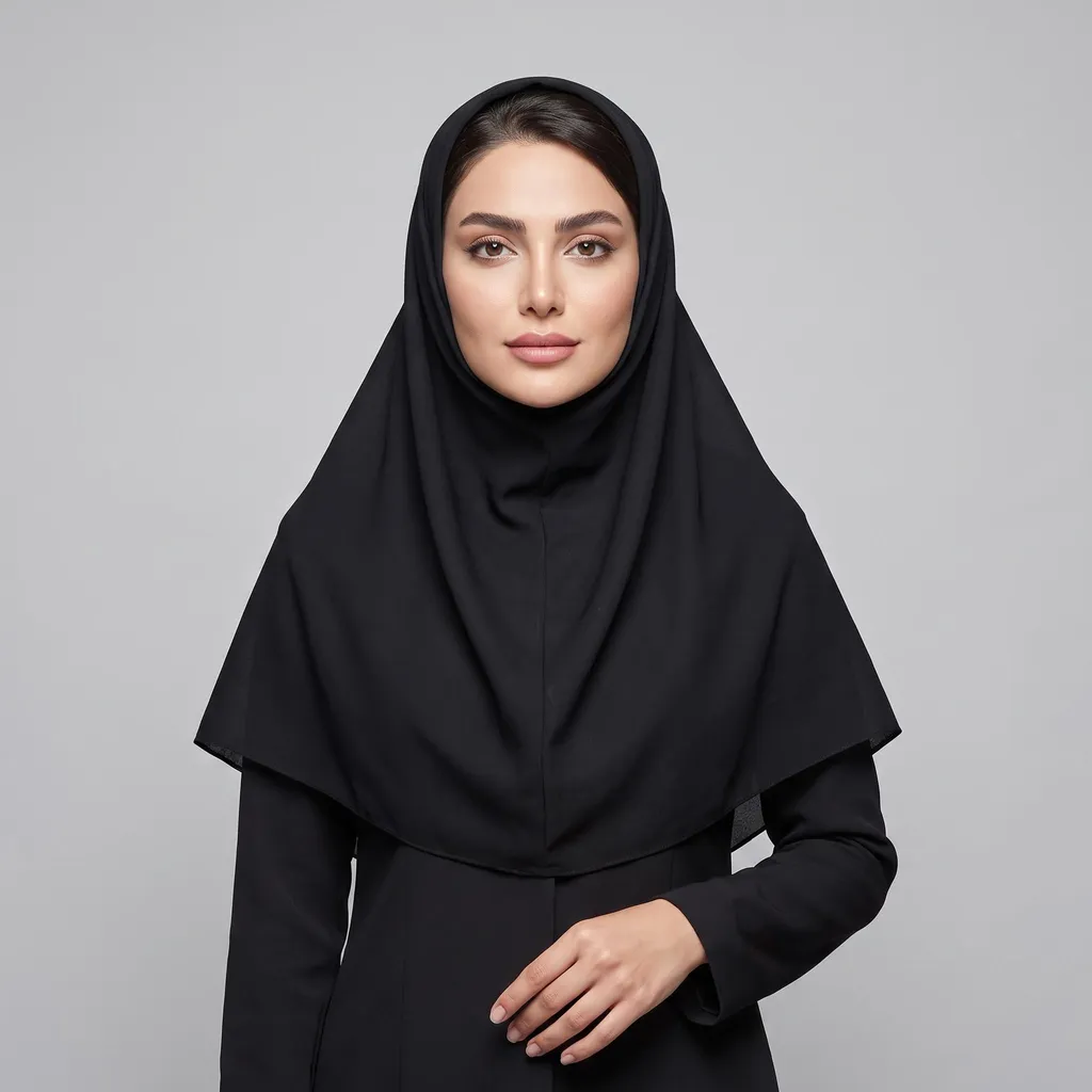 مقنعه بروجرد کد M-0001 سایز 90 سانتی متر