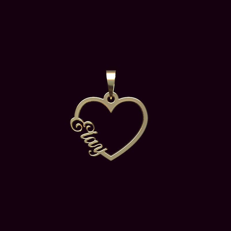 آویز گردنبند طلا 18 عیار زنانه مدوپد مدل اسم ال آی elay کد PB1-10315