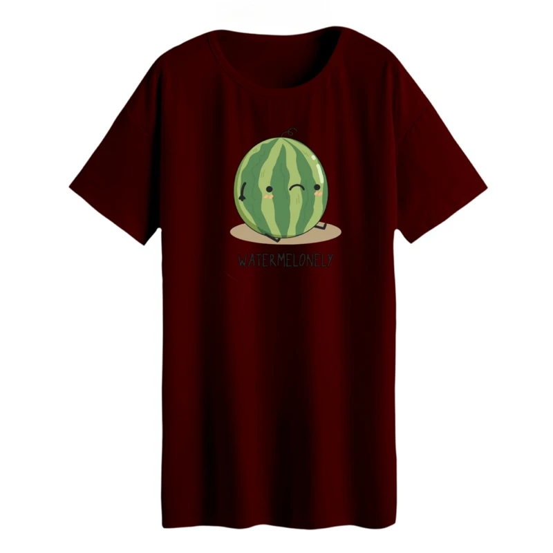 تی شرت لانگ زنانه مدل هندوانه یلدایی کد 48