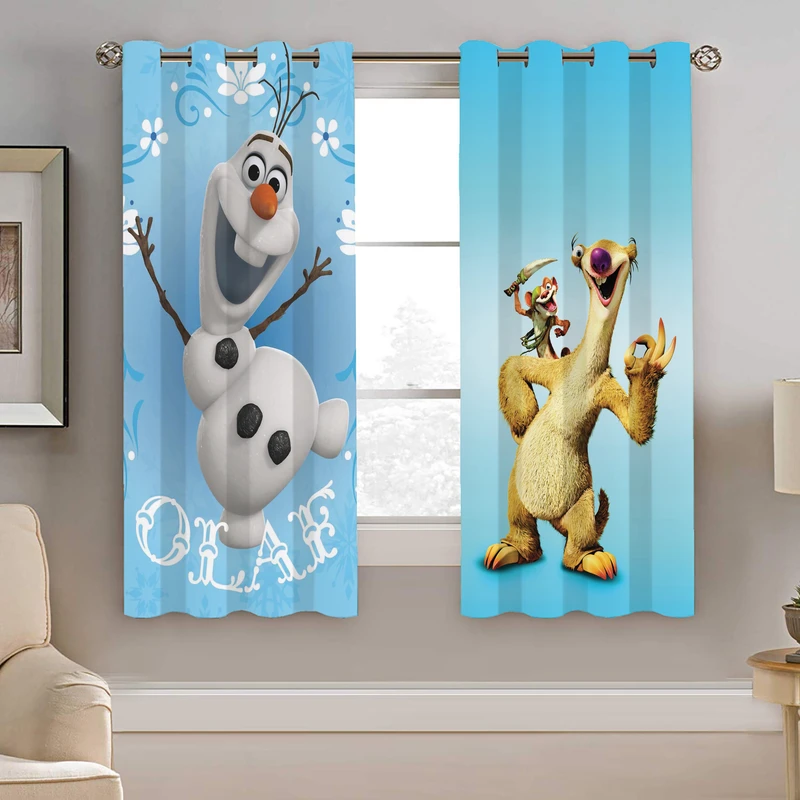 پرده نیروانا طرح عصر یخ بندان کودک مدل مخمل کد 4816 سایز 140×200 سانتی متر