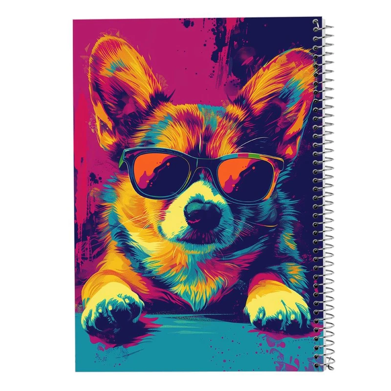 دفتر شطرنجی 50 برگ مدوپد طرح سگ و گربه کد DF17357