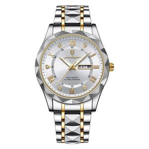 ساعت مچی عقربه‌ای کوارتز مردانه پوداگار مدل الماسی قفل پروانه‌ای ضد آب کد 003