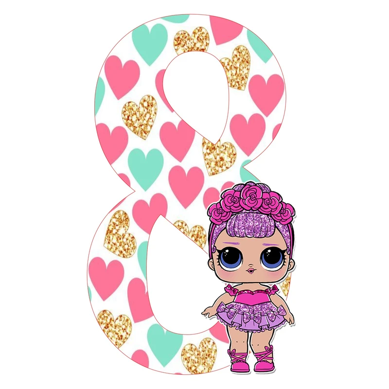 استند رومیزی تولد طرح عدد 8 مدل ال و ال کد 03