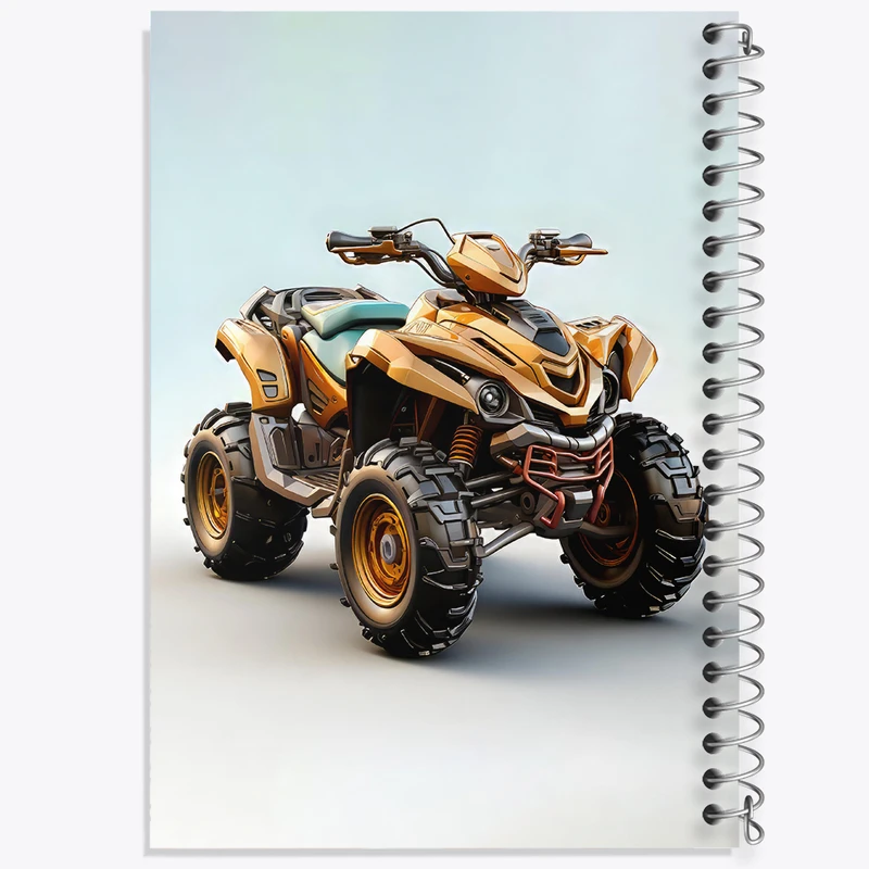 دفتر مشق 50 برگ خندالو طرح موتور چهار چرخ کد 37091