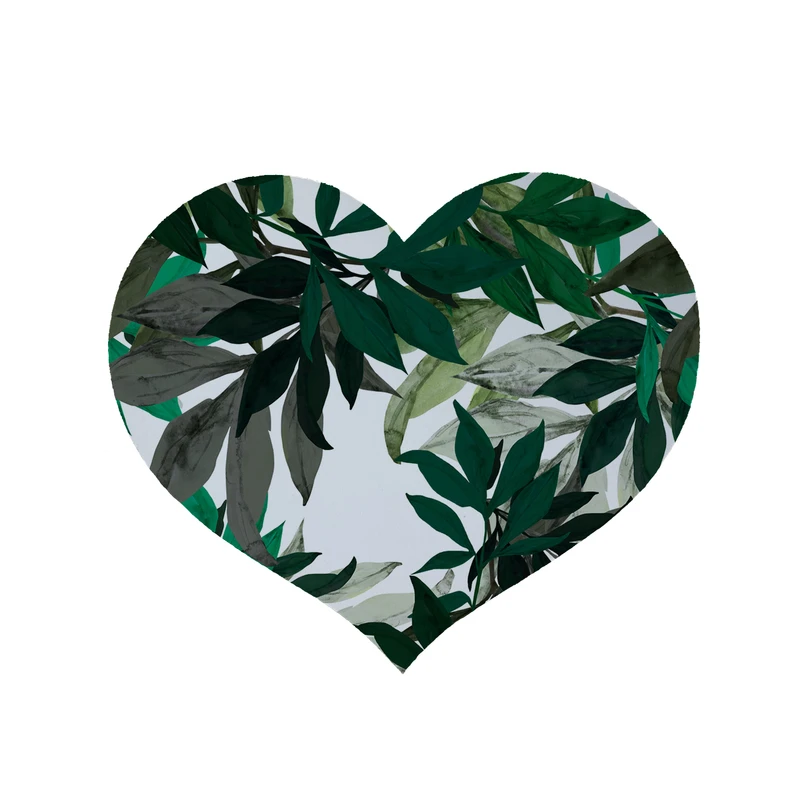 پادری مدل قلب طرح برگ کد 5436 سایز 90x90 سانتی متر 