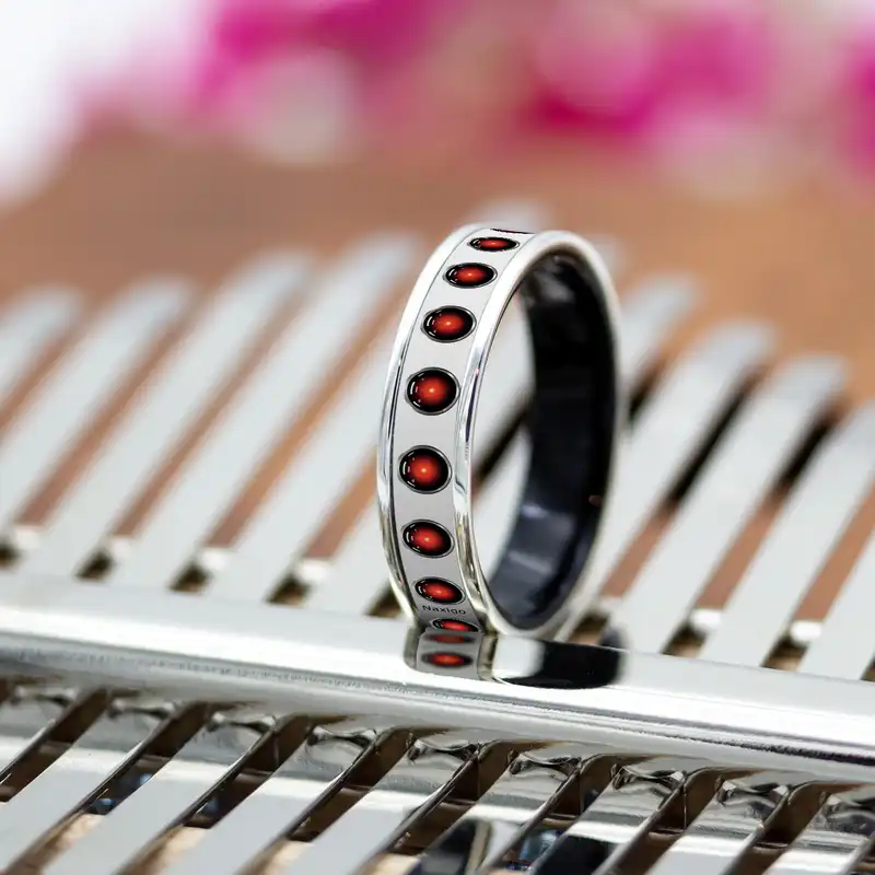 انگشتر ناکسیگو مدل شب تاب طرح هال 9000 کد RB15511