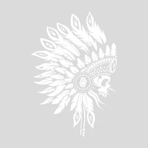 برچسب بدنه خودرو آداک طرح اسکلت سرخ پوست1 کد Redskinsks01