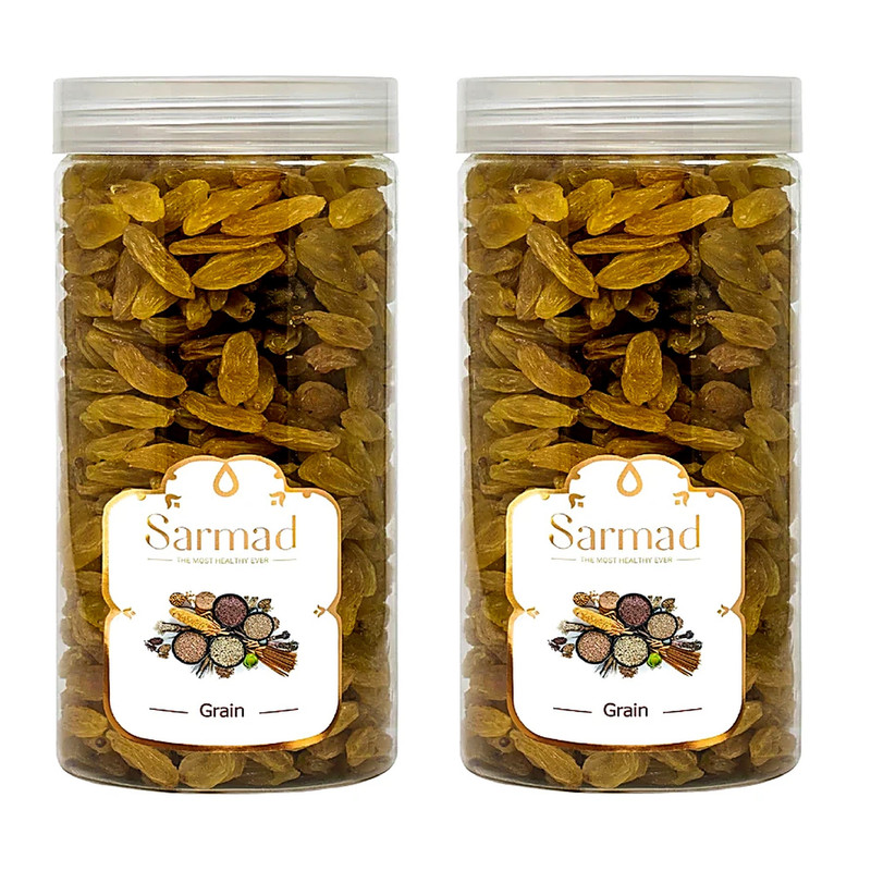 کشمش سبز ممتاز سرمد - 500 گرم بسته دو عددی