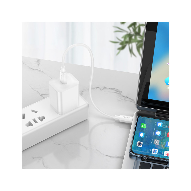 خرید و قیمت کابل USB-C هوکو مدل X96 60W طول 0.25 متر