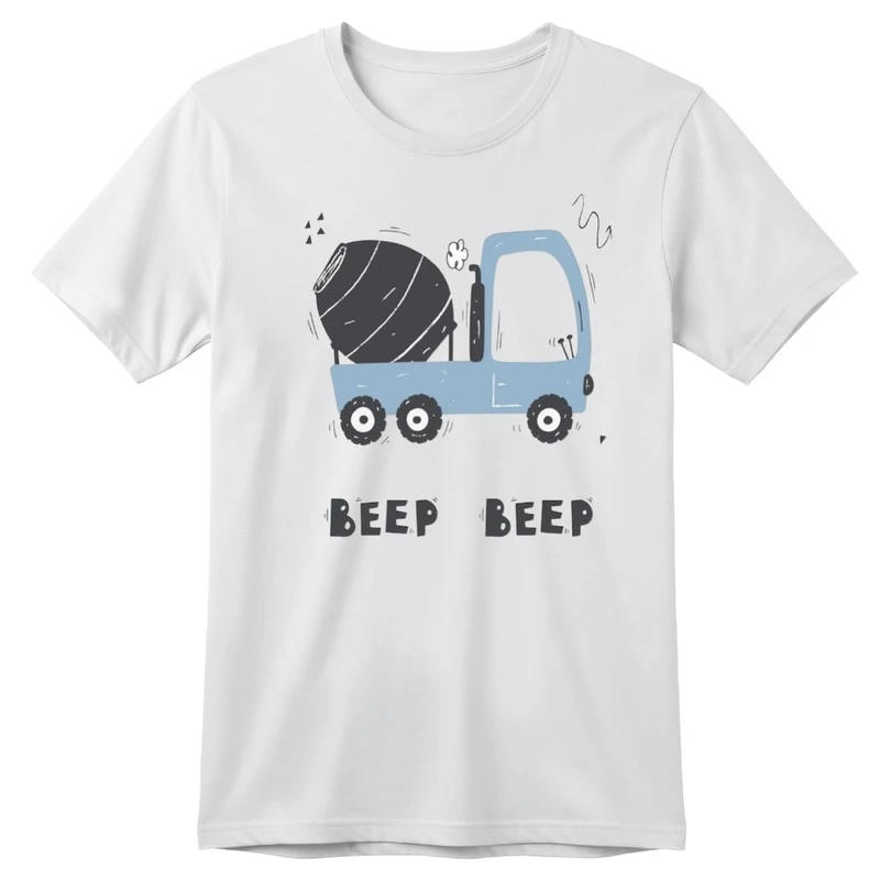 تی‌شرت آستین کوتاه بچگانه مدل ماشین کار کد p9 