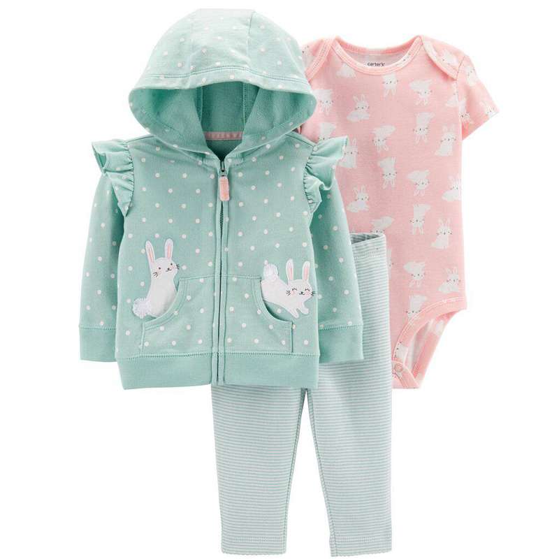 ست 3 تکه لباس نوزادی کارترز مدل خرگوش