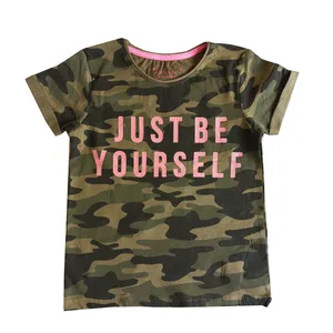 تی شرت آستین کوتاه دخترانه پیریمارک مدل ارتشی