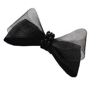 گیره مو زنانه مدل ساتنی توری کد HT - 45