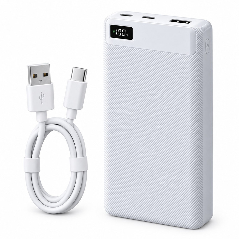 پاوربانک 22.5 وات مدل A1 ظرفیت 20000 میلی‌آمپرساعت به همراه کابل microUSB