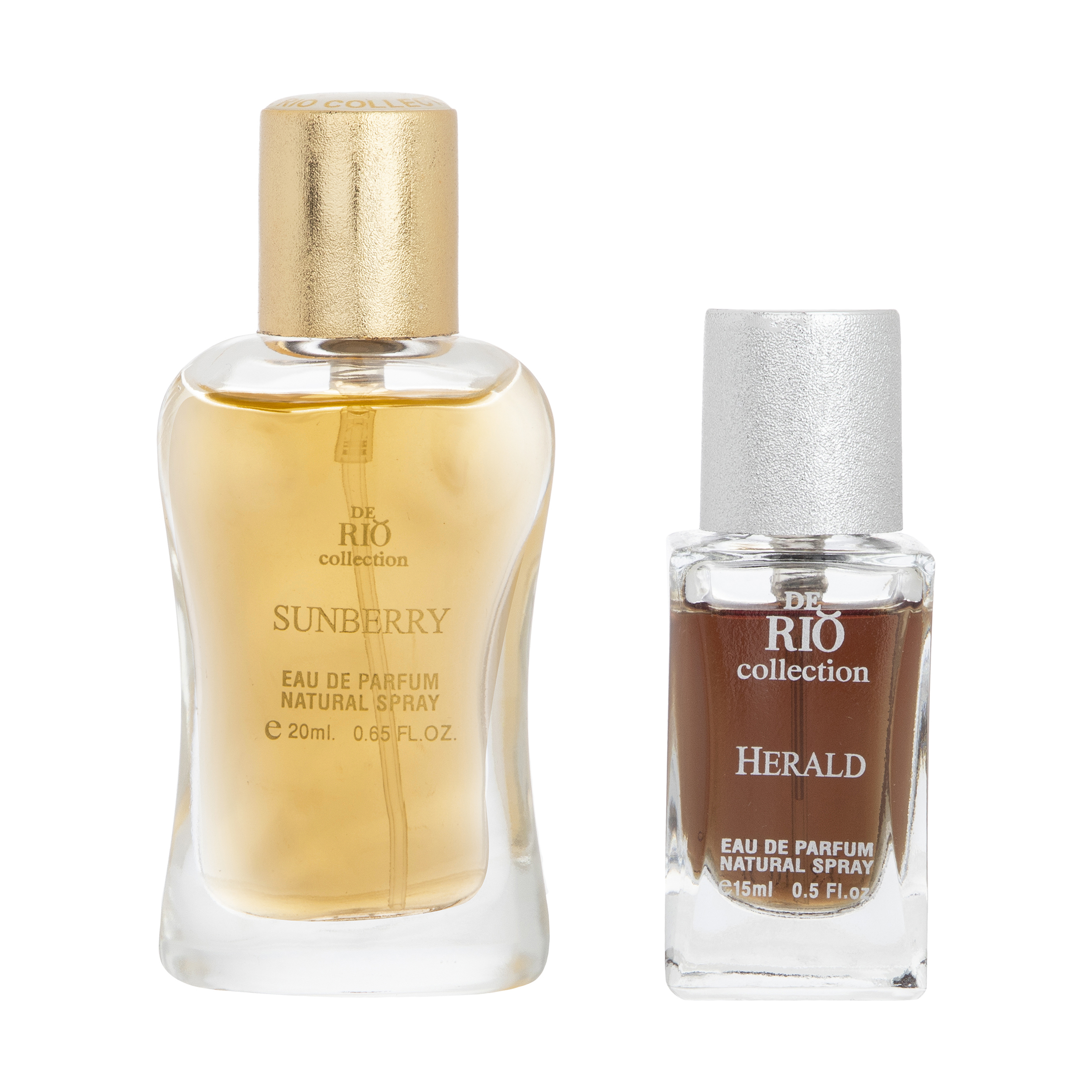 عطر جیبی زنانه ریو کالکشن مدل Sunberry حجم 20 میلی لیتر به همراه عطر جیبی مردانه مدل Herald حجم 15 میلی لیتر 