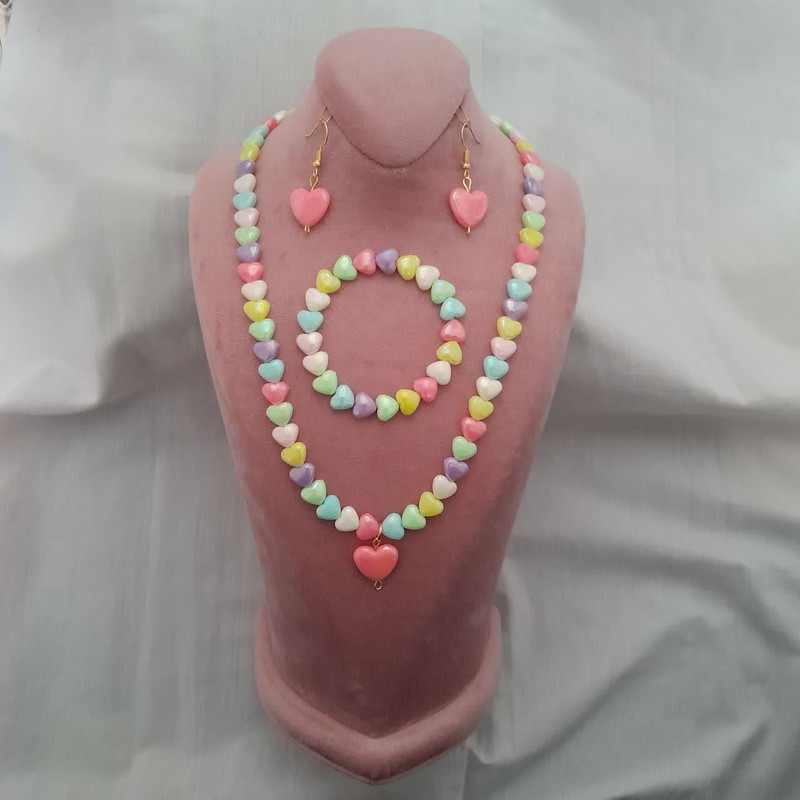 نیم ست دخترانه مدل قلب شاین کد m0268