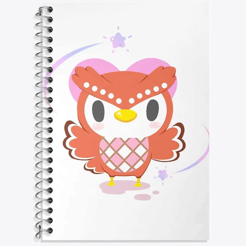 دفتر زبان 50 برگ خندالو مدل دو خط طرح بازی انیمال کراسینگ (Animal Crossing) کد 32648