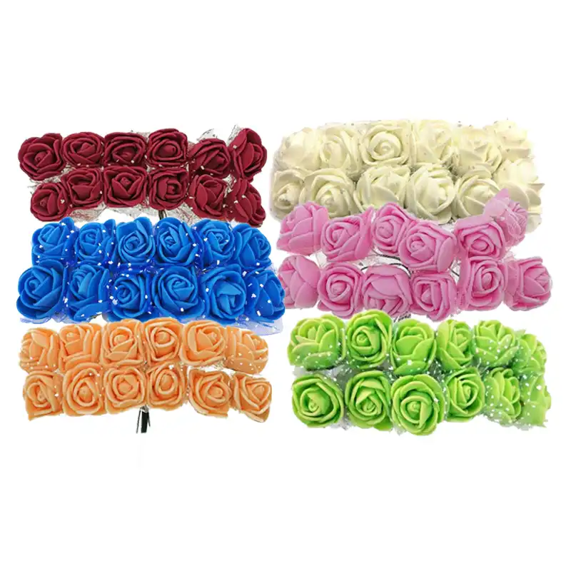 گل مصنوعی مدل تور دار کد 01 بسته 72 عددی