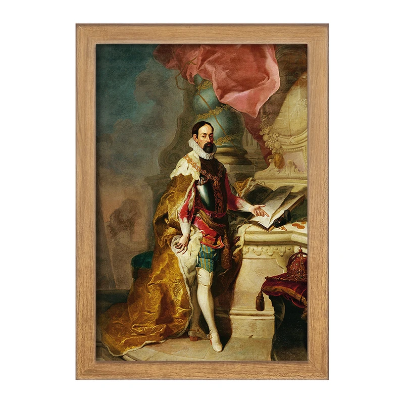 تابلو خندالو مدل نقاشی قیصر ماکسیمیلیان دوم اثر فرانتس آنتون پالکو کد F12448