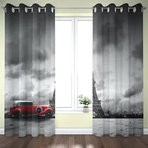 پرده پانچ مدل چاپی مدل ماشین سایز 280x140 سانتی‌متر