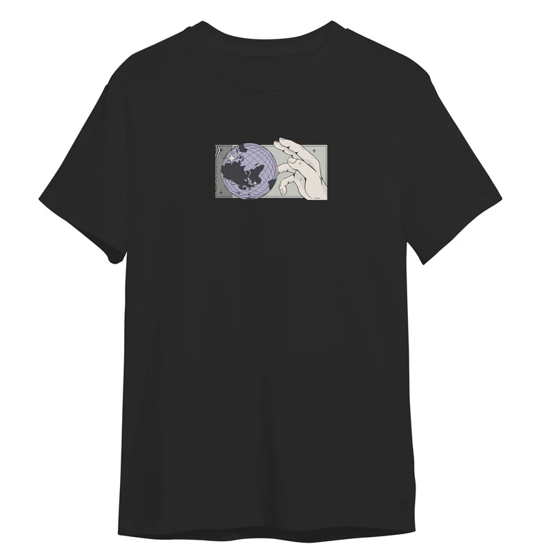 تی شرت آستین کوتاه مردانه مدل کره زمین کد 0733