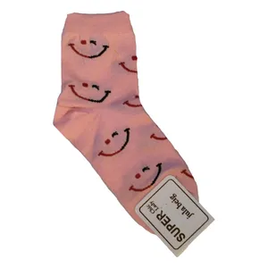 جوراب ساق کوتاه دخترانه مدل لبخند