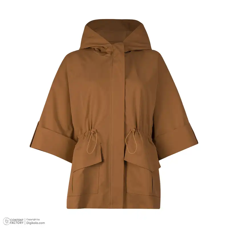 بارانی زنانه عصر جدید مدل 3520-1 رنگ نسکافه ای