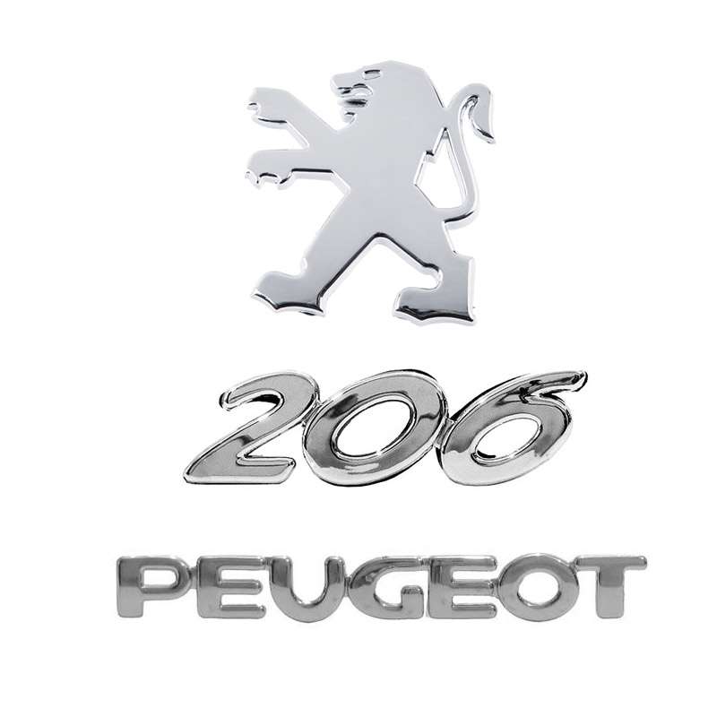 آرم عقب خودرو قطعه سازان کبیر مدل ARM-PUG-205 مناسب برای پژو 206 مجموعه 3 عددی