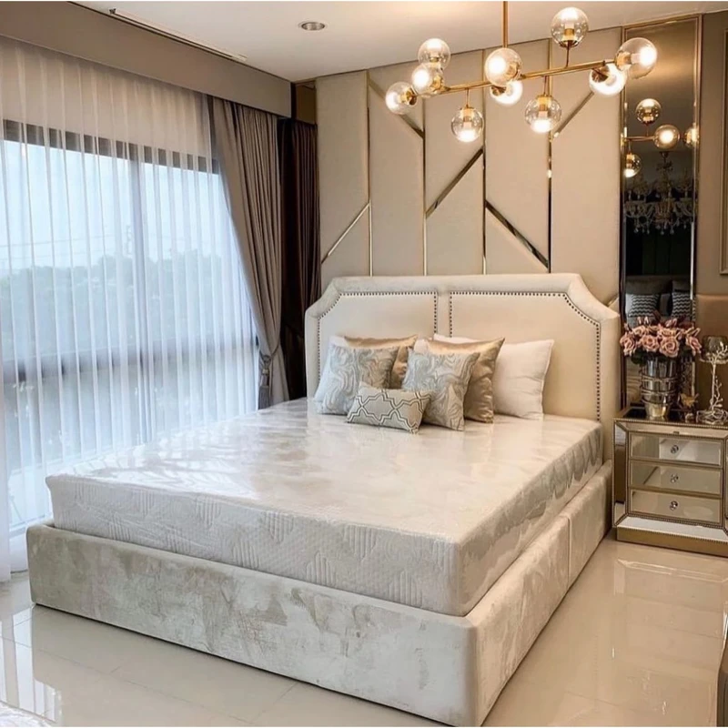 تخت خواب دو نفره مدل پرگل سایز 180x200 سانتی متر