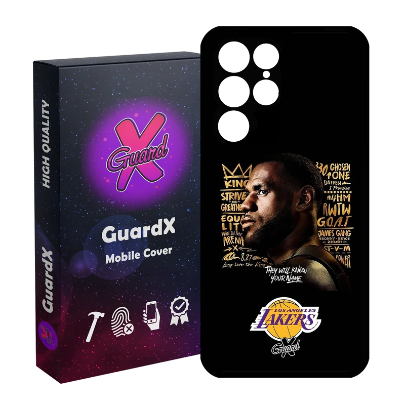 کاور گارد ایکس طرح Lebron James مدل Glass10120 مناسب برای گوشی موبایل سامسونگ Galaxy S22 Ultra
