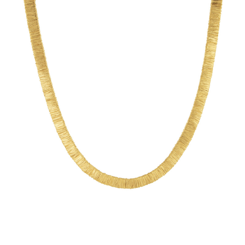 گردنبند طلا 18 عیار زنانه پولک مدل خط کد M