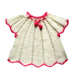 پیراهن بافتنی دخترانه مدل پرنسس رنگ صورتی