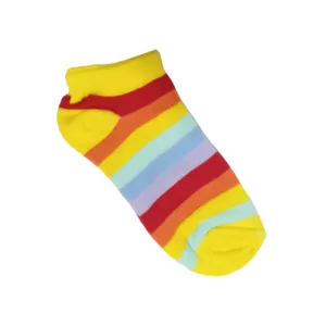 جوراب ساق کوتاه دخترانه مدل رنگین کمانی