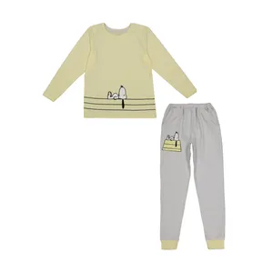 ست تی شرت آستین بلند و شلوار دخترانه ناربن مدل 1521428-19