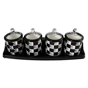 ست جای ادویه 4 پارچه مدل اسکولر