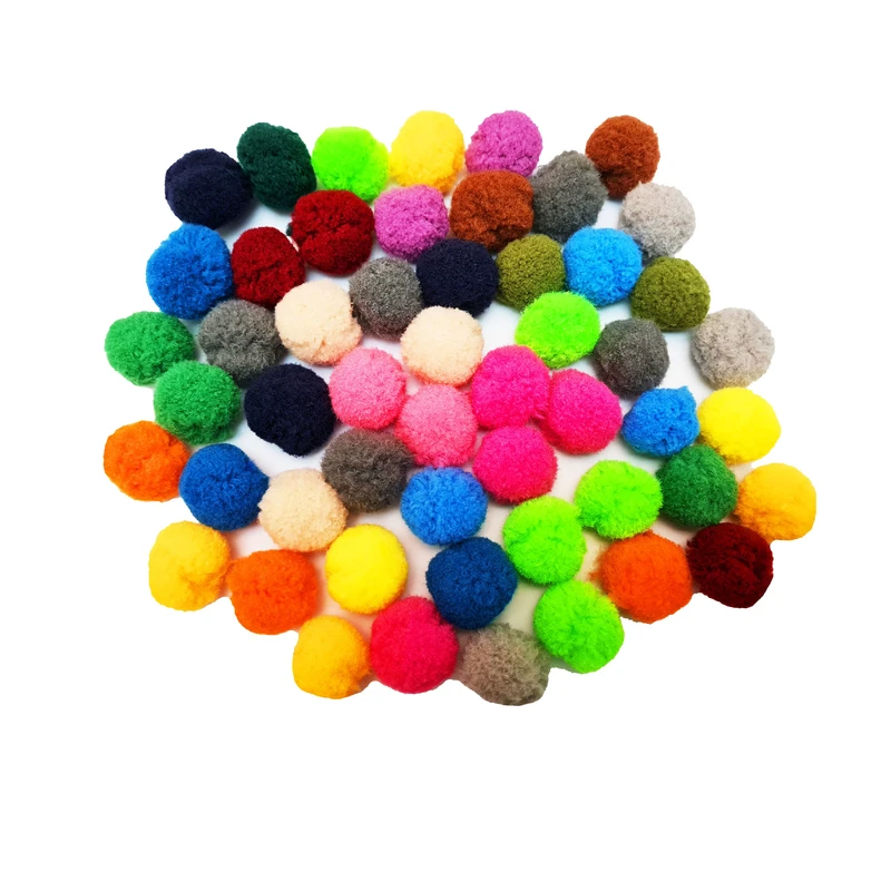 ملزومات عروسک سازی مدل توپک پوم پوم مجموعه 500 عددی