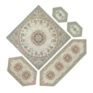 ست 5 تکه رومیزی ترمه مدل نسترن کد SA5-5