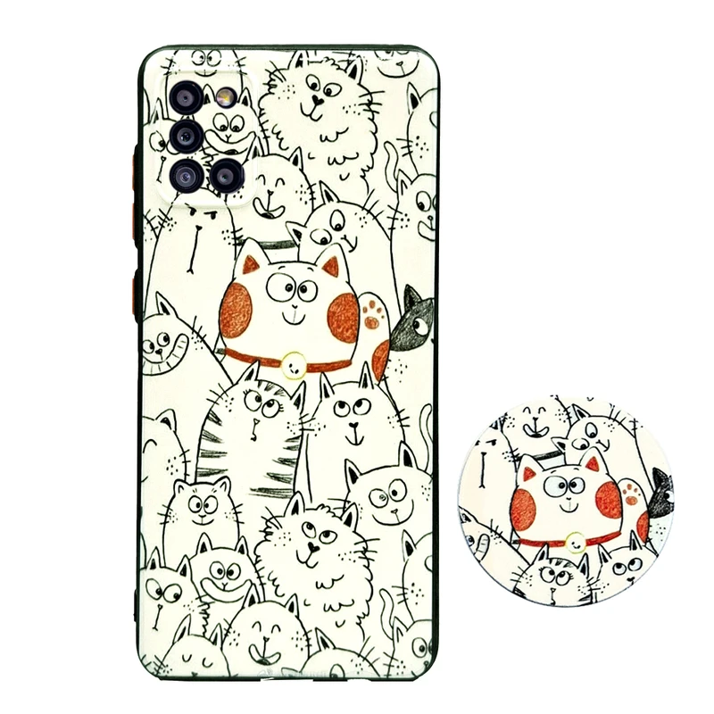 کاور مدل OSCATS uv مناسب برای گوشی موبایل سامسونگ Galaxy A31 به همراه پاپ سوکت