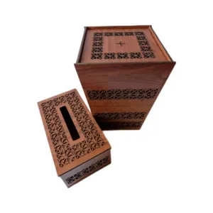 ست سطل زباله و جای دستمال کاغذی مدل زرکا