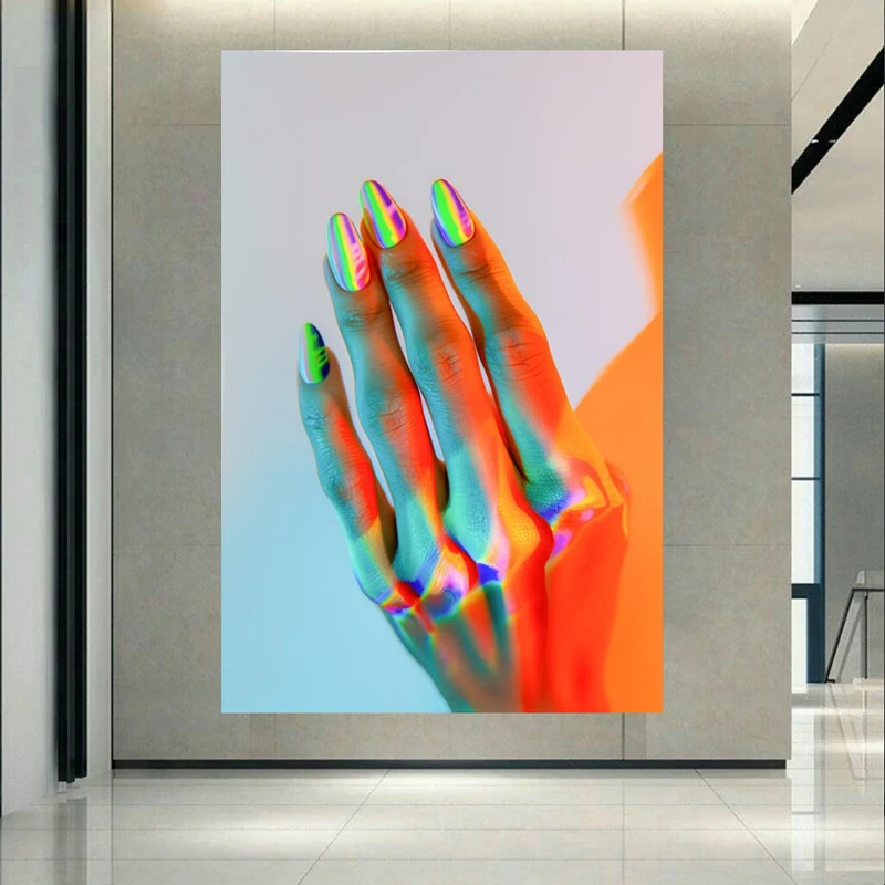 پوستر طرح دیزاین ناخن مدل هلوگرامی کد AR303329