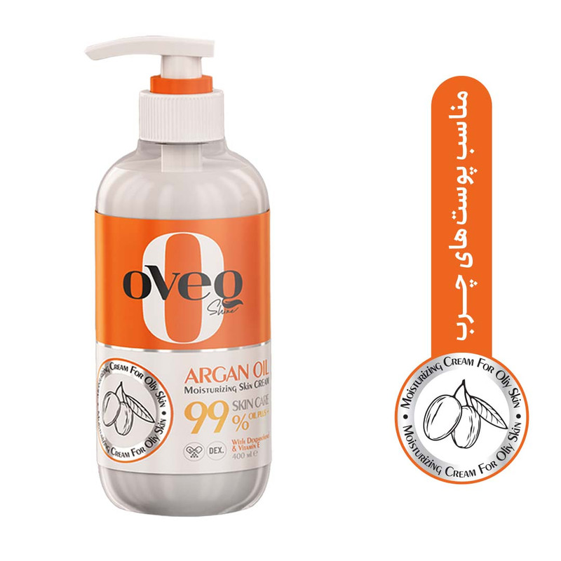 کرم مرطوب کننده و آبرسان اوک شاین مدل آرگان حجم 400 میلی لیتر