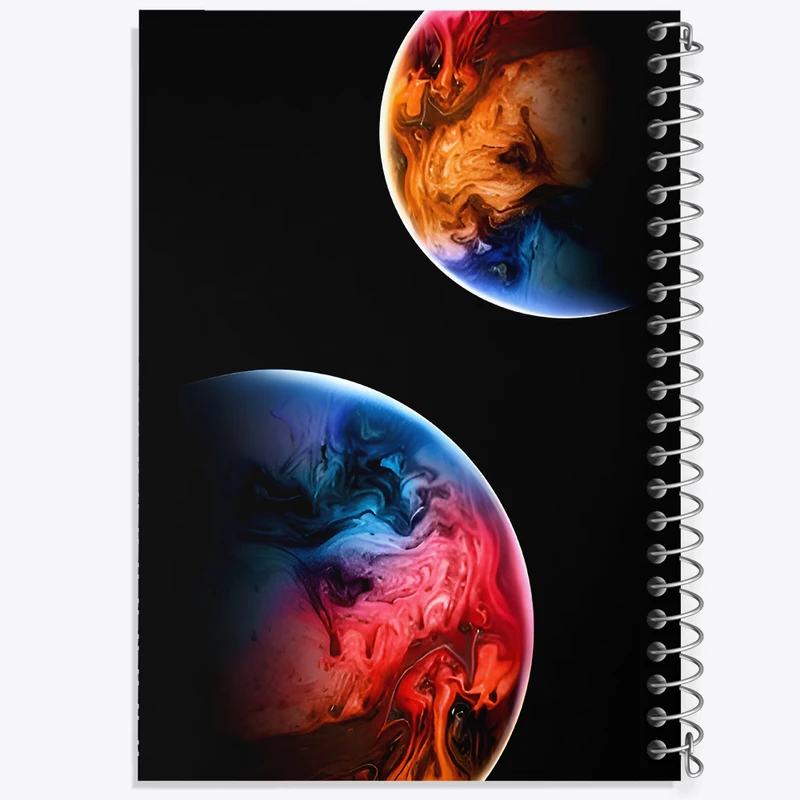 دفتر مشق 100 برگ خندالو طرح کهکشان (galaxy) کد F6777