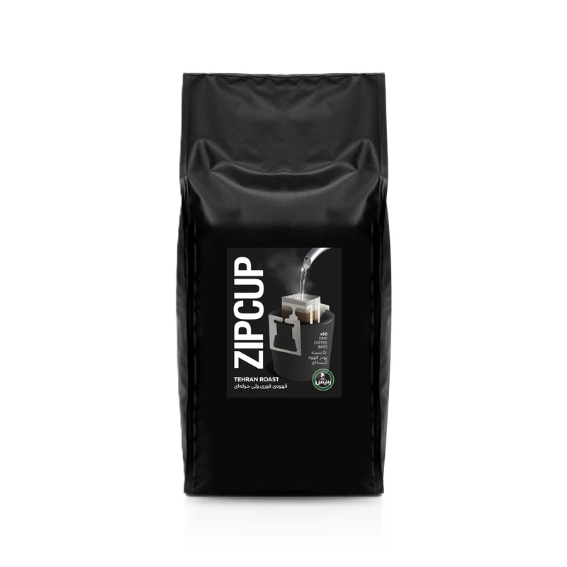 قهوه فوری زیپ کاپ تهران رست رئیس - 10 گرم بسته 50 عددی