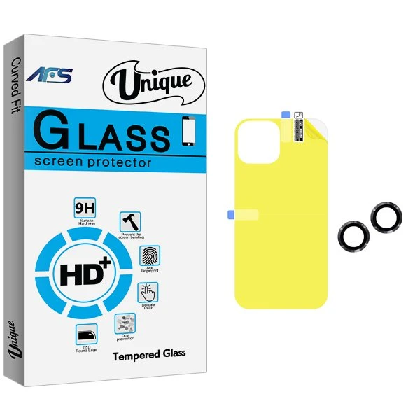 محافظ پشت گوشی ای اف اس مدل Unique مناسب برای گوشی موبایل اپل iPhone 14  به همراه محافظ لنز گوشی