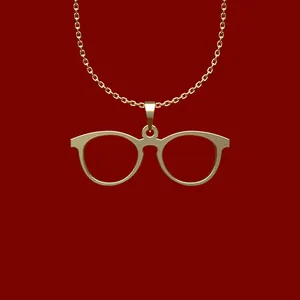 گردنبند طلا 18 عیار زنانه مدوپد مدل عینک کد Q2-1-1187