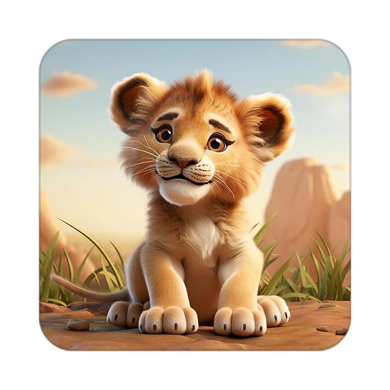 زیر لیوانی کاکتی طرح حیوانات کارتونی مدل mp27283