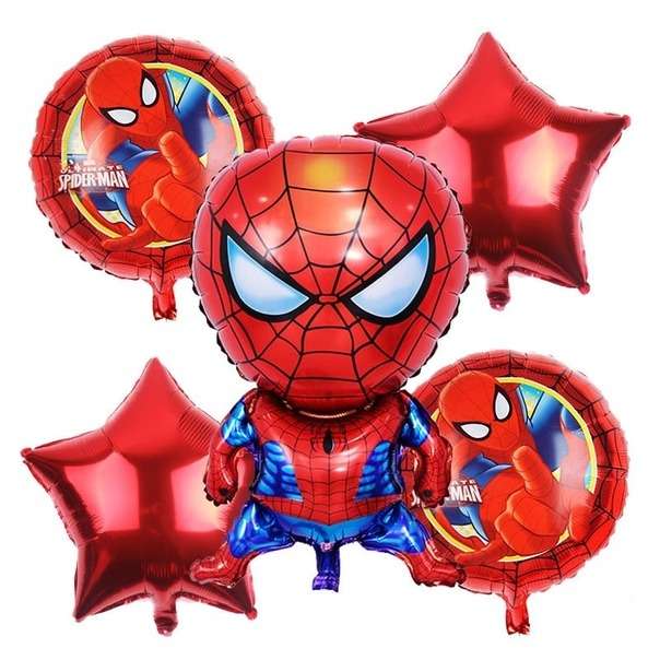 بادکنک فویلی طرح مرد عنکبوتی کد DB20 مجموعه 5 عددی